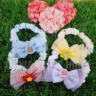 Mini Scrunchie Hair Tie Ribbon Mini Square Ribbon Hair Tie