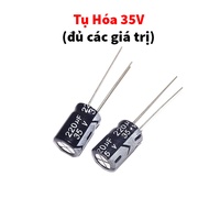 35V capacitors, 35V polarized capacitors, all values 22uF 100uF 220uF 470uF 1000uF 2200uF 3300uF 470