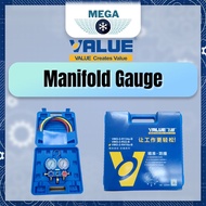 VALUE Air-Cond Dual Manifold Gauge Set for R410a (VMG-2-R410a-B)