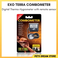 Exo Terra Combometer Thermometer & Hygrometer Combine temperature reader humidity with probe sensor 
