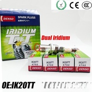 Xuming IK20TT-4702 4ชิ้น Denso คู่อิริเดียมหัวเทียนไฟฟ้า IK20TT 4702เหมาะสำหรับ Chevrolet โตโยต้าคาล