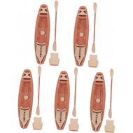 SUPVOX 5Sets Miniature Kayak Model Set with Oars Realistic Plastic Canoe for Educational Outdoor Fun