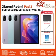 Xiaomi Redmi Pad 2 (4GB+128GB/8GB/256GB) | 4G & Wifi Version Tablet | Original Malaysia New Set