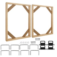 Top 2 Set DIY Solid Wood Canvas Frame Kit 16X20 Inch Canvas Frame Stretcher Bars Wood for Oil Painti