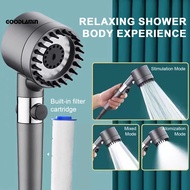 Family-friendly Shower Head High-pressure Shower Head for Low Water Pressure 3-mode High Pressure Handheld Shower Head with Silicone Nozzles for A Relaxing for Southeast