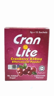 WINWA CRAN - LITE CRANBERRY 830MG EFFERVESCENT POWDER 5GX12S (EXP:07/2027)