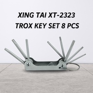 Xing Tai XT-2323# Trox Key Set 8Pcs Allen Hex Key Set Durable Wrench Foldable Portable Repair Tools