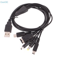 Cool3C 1.2M Cable Fast Charging Cable 5 In 1 USB Game Charger Cord Wire For New 3DS XL NDS Lite NDSI