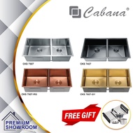 CABANA UNDERMOUNT 304 STAINLESS STEEL NANO KITCHEN SINK CKS7307/CKS7407-BL/CKS7507-RG/CKS7607-GY