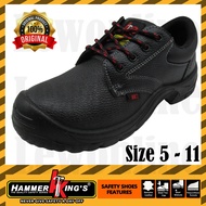 Hammer King's HK2 Safety Shoes 15001 Steel Toe Cap Steel Midsole LOW CUT SAFETY SHOES Leather Safety Shoes Anti-Slip