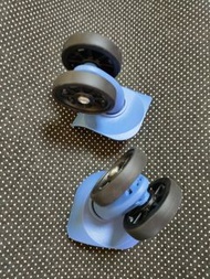 set of 2 BLUE AMERICAN TOURISTER FACTORY ORIGINAL WHEELS F-61 type, for Curio A-08 soundbox luggage.