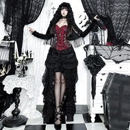 Dark Velvet Cloak Top - Gothic Retro Blouse for Halloween cosplay