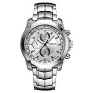 CURREN Original Men's Sports Waterproof Stainless steel Watch 8025 Silver White