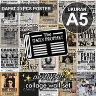 Poster Aesthetic Collage Wall - Harry Potter News Paper Series A5