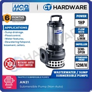 HCP AN21 SUBMERSIBLE PUMP 2" | 1HP | 1PH | MAX 360L/MIN | 12M(H) ( MANUAL )