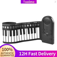 TOS 49 Keys Roll Up Piano Foldable Portable Hand Roll Piano with Built-in Loudspeaker for Kids/Adults/Beginners
