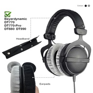 Soft Velvet Replacement EarPads Headband for Beyerdynamic DT770 DT770 PRO DT880 DT990 Headset Cushio