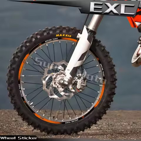 For 125 200 250 300 350 400 450 500 525 530 EXC-F Reflective Motorcycle Accessories Wheel Sticker Ri