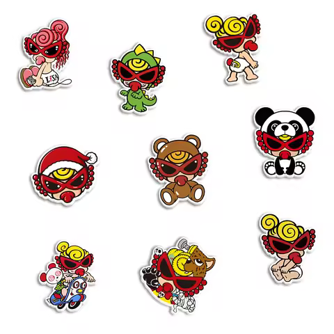 10pcs/lot Cartoon Hysteric Mini Resin Planar flatback transparent acrylic glitter acrylic For DIY Ph