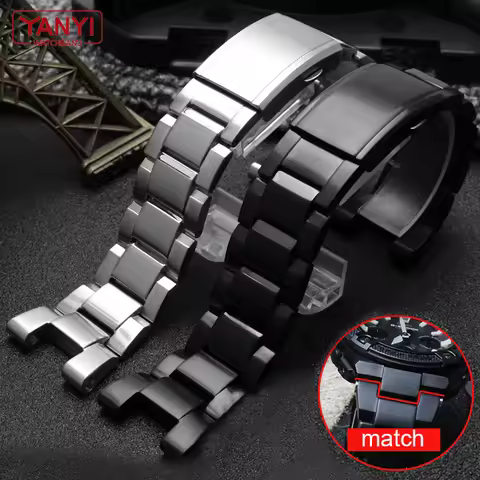 Stainless Steel Watchband for Casio G-Shock Watch Band GST-210 GST-W300 GST-400G GST-B100 S100D/S110