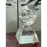 6.5" Crystal Glass Globe Award Trophy