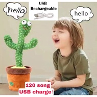 WJ0134 Cactus Toy Plush Talk Kaktus Bercakap Dancing Cactus Toys Song cactus dance Electric Singing 