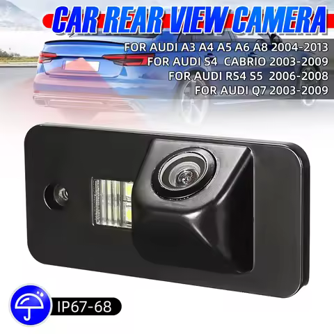 120 Degree HD Waterproof Reversing Rear View License Plate Camera For Audi A3 A4 A5 A6 A8 Q7 S4 RS4 