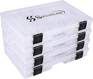 Sougayilang Fishing Tackle Boxes - 3600 3700 Plastic Storage Organizer Box with Removable Dividers -