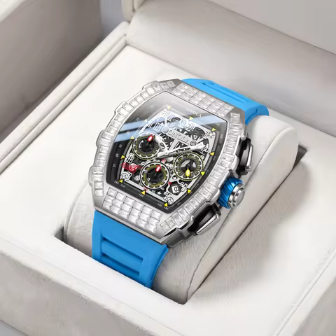ONOLA Men Mechanical Watch Casual Silicone 30M Waterproof Automatic Watch for Men Military Man Sport