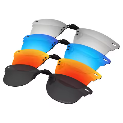ELuxonsight Flip Up Polarized Clip-on Sunglasses Anti Glare Clip onto Glasses for Ray-Ban RB5154 49m