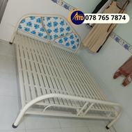 Giường sắt gấp gọn dài 2m ngang 1m2 1m4 1m6 1m8 sơn tĩnh điện cao cấp - Ship hỏa tốc hcm bd đn