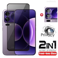 2in1 Privacy Tempered Glass For Xiaomi 17 Pro Max 5G 2025 Screen Protector Full Cover Camera Lens Fo