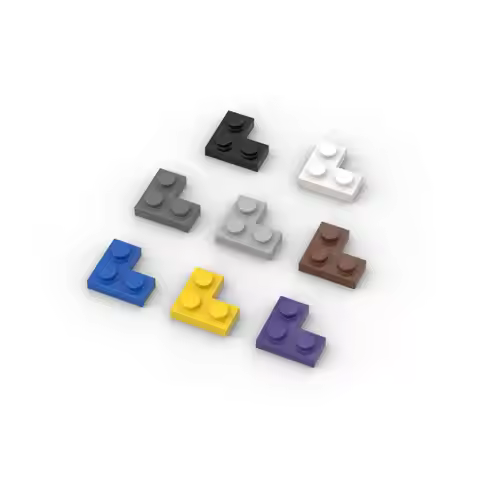 MOC 10PCS Puzzle Particle 2420 Plate 2x2 Building Blocks Kit High-Tech Board Corner Bricks Idea Toys