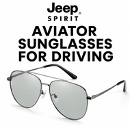 JEEP SPIRIT UV400 Photochromic Sunglasses Polarized  Day Night Photochromic Aviator Driving Glasses 