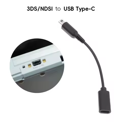 1Pc Charger Cable Cord Wire Type C For NDSL 3DS 2DS XL/LL Type-C To 3DS/NDSL Game Console Charging P