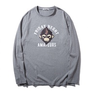 Plus Size Men's Printed Long Sleeve T-Shirts 6xl 7xl 8xl 9xl Tees Army Green Red