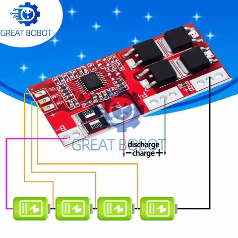 4S 30A High Current Li-ion Lithium Battery 18650 Charger Protection Board Module-14.4V 14.8V 16.8V O