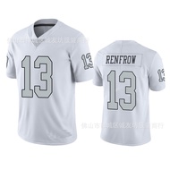 NFL Rugby Jersey Raiders 13 White Silver Letter Raiders Renfrow Jersey