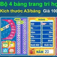 [Teaching aids] Set of 4 time learning boards