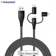 Tronsmart 3 in 1 Cable Micro USB+Type-C/Lightning (MFI)