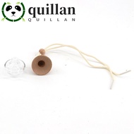 QUILLAN Car Perfume Pendant DIY Wooden lid Car Hanging Pendant Empty Refillable Bottle Mini Perfume 