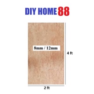 [2ft x 4ft] Papan Plywood / Solid Plywood Board 8mm/12mm