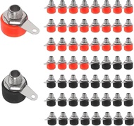 80PCS 4mm Banana Plug Socket Banana Female Socket Connectors for Banana Plug Amplifier(40 Red+40 Bla