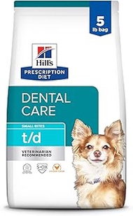 Hill's Prescription Diet t/d Dental Care Small Bites Chicken Flavor Dry Dog Food, Veterinary Diet, 5