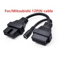 Mitsubishi 12pin OBD2 Cable Connector to 16pin OBD2 Cable car diagnostic tool OBD Adapter OBD II Cab