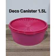 Tupperware Small Deco Canister 1.5L (1) 21.2cm (W) × 8.5cm (H) Retail Price S$18.10