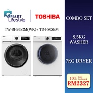 [COMBO SET] Toshiba Inverter Washer Dryer Combo (8.5kg) TW-BH95S2M / TW-BK95G4M + (7KG) TD-H80SEM