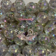 CK-124 Round Grey Fiber 16 mm - UV Beads - Imported Beads - Luxury Beads