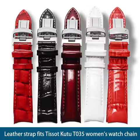 18mm (Buckle16mm) For Tissot Women Watch T035210A T035207 High Quality Genuine Leather Watch Bands S