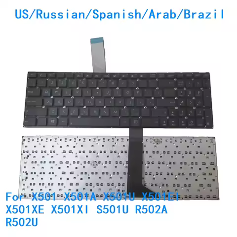 New US Russian Spanish Arab Brazil Laptop Keyboard For ASUS X501 X501A X501U X501EI X501XE X501XI S5